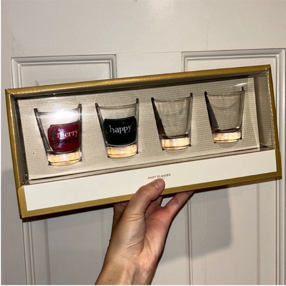 Christmas Holiday Shot glasses 4 pieces gift set